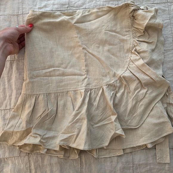 Princess Polly Tan Ruffle Wrap Skirt - Picture 2 of 3